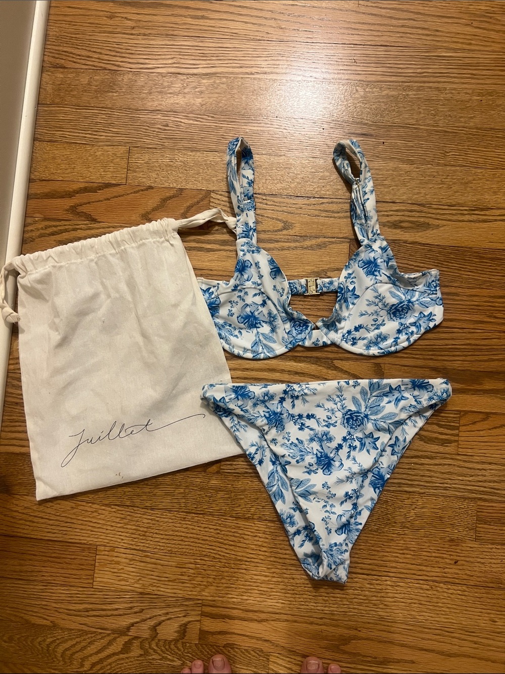 Juillet Blue & White Floral Underwire Bikini Set